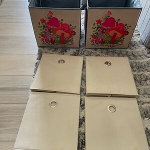 Floral Mushroom Storage Bins